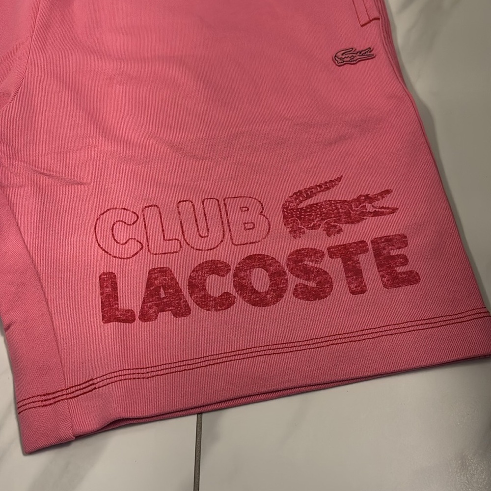 Men’s Lacoste Logo Organic Cotton Shorts - Picture 2 of 4